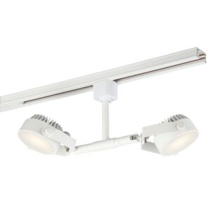 2-Light LED Trackhead in White