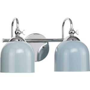 Dalton 2-Light Bathroom Vanity Light Vanity in Polished Chrome