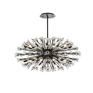 Vera 38-Light 3Pendant in Black