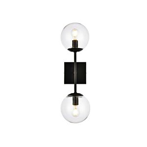 Neri 2-Light Wall Sconce in Black