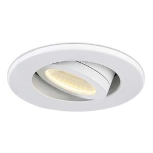 1-Light LED Recessed in White