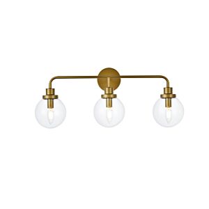 Hanson 3-Light Bathroom Vanity Light in Brass
