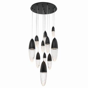 Ecrou 12-Light 1Chandelier in Black