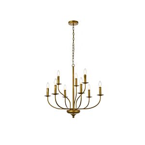 Westley 9-Light Pendant in Brass