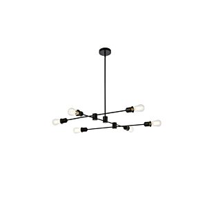 Xavier 6-Light Pendant in Black