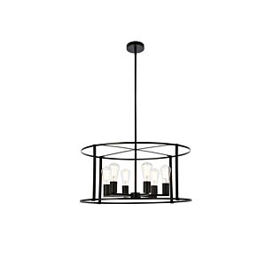 Agnys 6-Light Pendant in Black