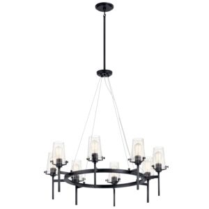 Alton 8-Light Chandelier in Black