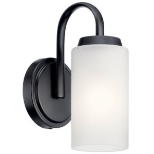 Kennewick 1-Light Wall Sconce in Black