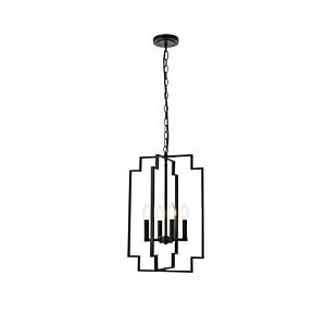 Rosenfeld 4-Light Pendant in Black