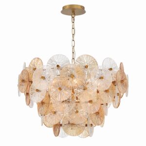 Sue-Anne 12-Light 1Chandelier in Plated Brass