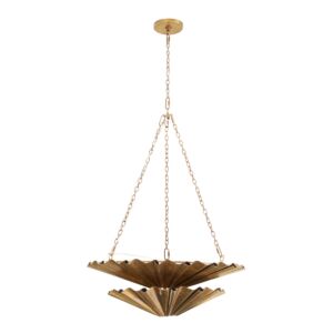 Katya 9-Light Chandelier in Vintage Brass