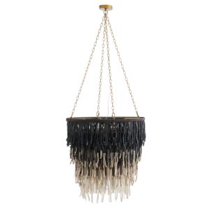 Lizzy 5-Light Chandelier in Black, White and Gray