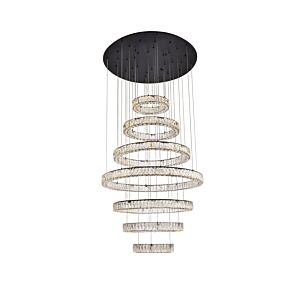 Monroe 7-Light LED Chandelier in Black