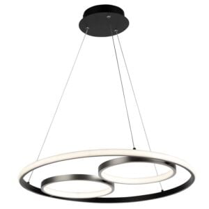 Gemini LED Pendant in Black, Nickel