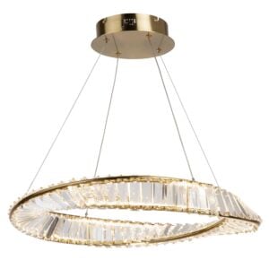 Stella LED Pendant in Brushed Brass