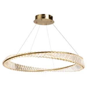 Stella LED Pendant in Brushed Brass