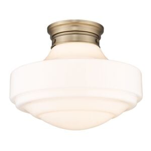 Ingalls MBS 1-Light Semi-Flush Mount in Modern Brass