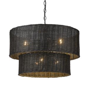 Erma 6-Light Chandelier in Matte Black