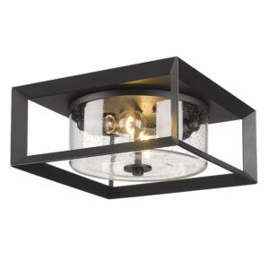 Smyth NB 2-Light Outdoor Flush Mount in Natural Black