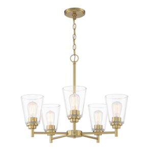 Westin 5-Light Chandelier in Brushed Gold