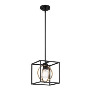 Kew Gardens 1-Light Pendant Convertible in Matte Black