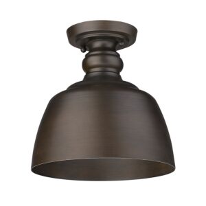 Holmes 1-Light Flush Mount in Rubbed Bronze