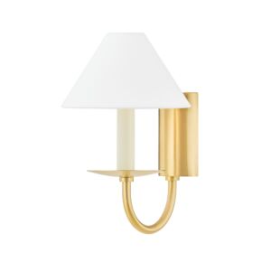 Lenore 1-Light Wall Sconce in Aged Brass