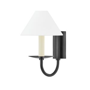 Lenore 1-Light Wall Sconce in Soft Black