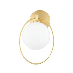 Babette 1-Light LED Wall Sconce in Aged Brass