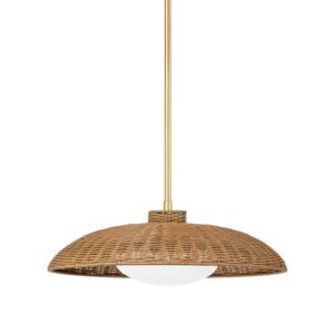 Delano 1-Light Pendant in Vintage Gold Leaf