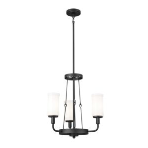 Vetivene 3-Light Mini Chandelier in Textured Black