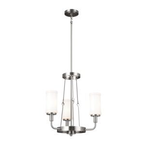 Vetivene 3-Light Mini Chandelier in Classic Pewter