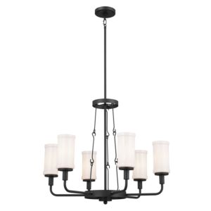 Vetivene 6-Light Chandelier in Textured Black