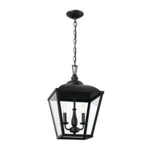 Dame 2-Light Pendant in Textured Black