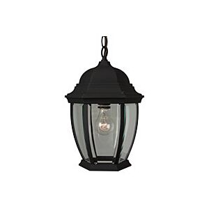 Craftmade Bent Glass 15" Outdoor Hanging Light in Textured Matte Black