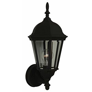 Craftmade Straight Glass 17" Outdoor Wall Light in Textured Matte Black