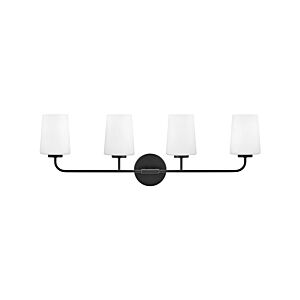 Kline 4-Light LED Bathroom Vanity Light in Black