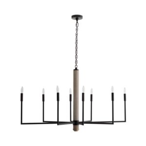 Orlando 8-Light Chandelier in Blackened Iron