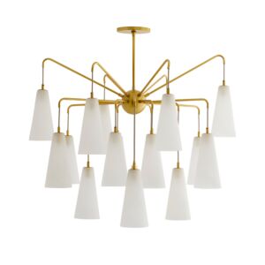 Mika 18-Light Chandelier in Opal Swirl