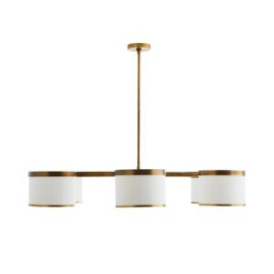 Max 6-Light Chandelier in Antique Brass