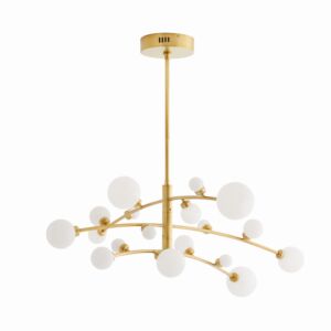 Maser 18-Light LED Chandelier in Antique Brass