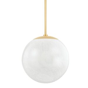 Burlington 1-Light Pendant in Aged Brass