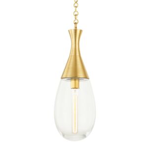 Southold 1-Light Pendant in Aged Brass