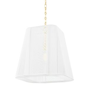 Verona Beach 1-Light Large Pendant in Aged Brass