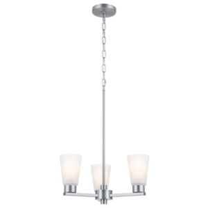 Stamos 3-Light Chandelier in Brushed Nickel