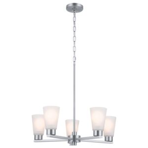 Stamos 5-Light Chandelier in Brushed Nickel