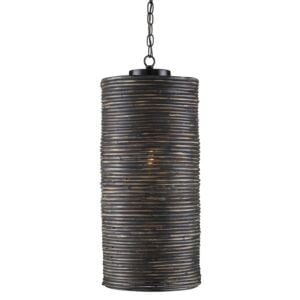 Nagano 1-Light Pendant in Satin Black with Graywash