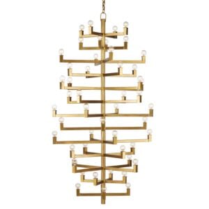 Andre 52-Light 5Chandelier in Brass