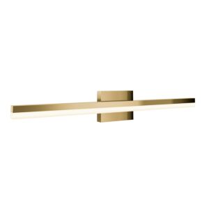 1-Light LED Linear Vanity Light in Brushed Brass