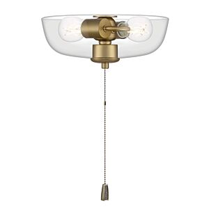 Light Kit-Bowl,Energy Star 2-Light LED Fan Light Kit in Satin Brass